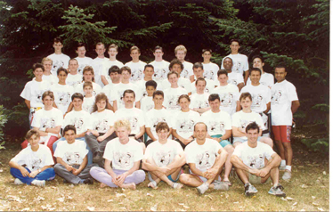 Az 1991-es edzőtábor egész csapata